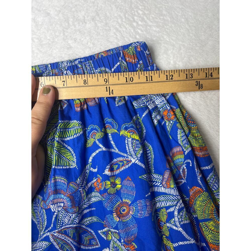 Flying Tomato Blue Floral Tiered Maxi Skirt Vacation Tropical Beach sz S Boho - Picture 4 of 6